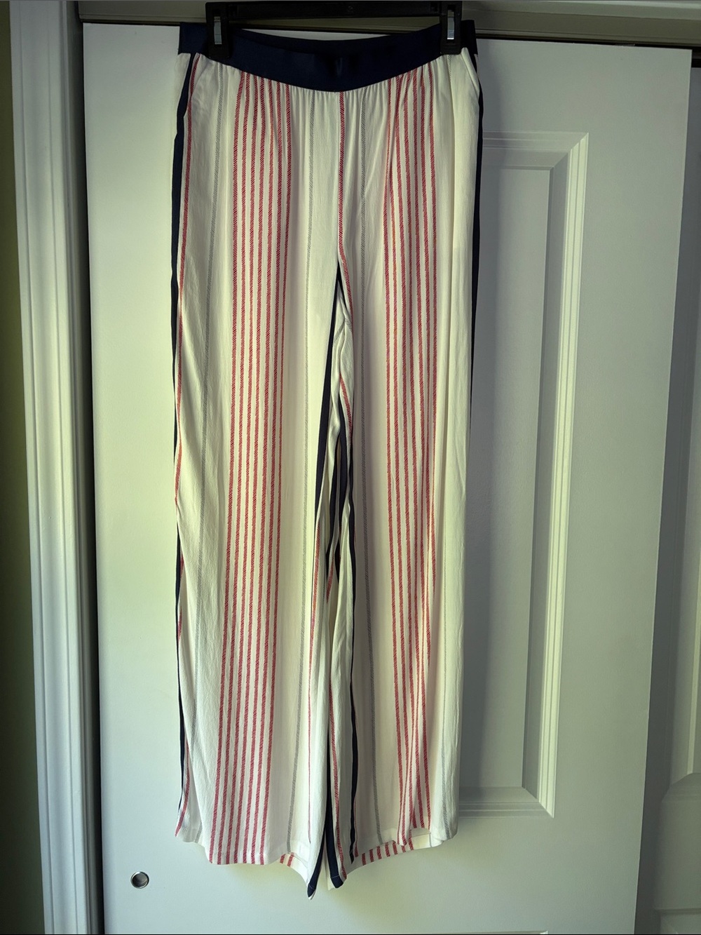 White Pants with Red/Blue Stripes Detail